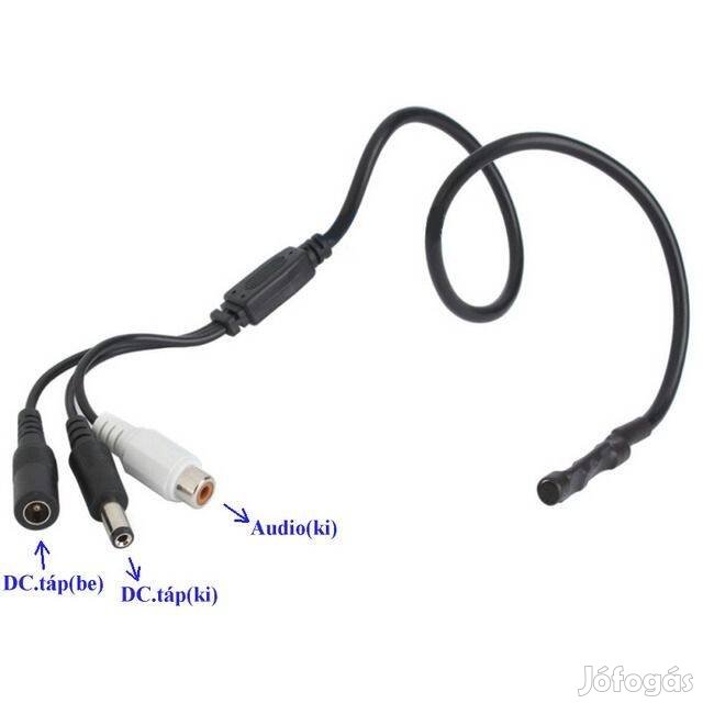 DVR CCTV kamera mikrofon, 12V DC beki RCA kimenet _