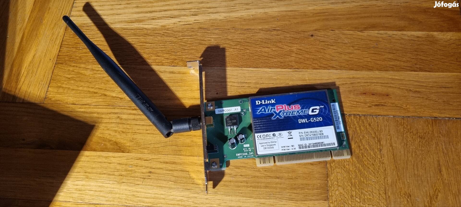 D-Link Airplus Xtremeg pci wifi kártya 