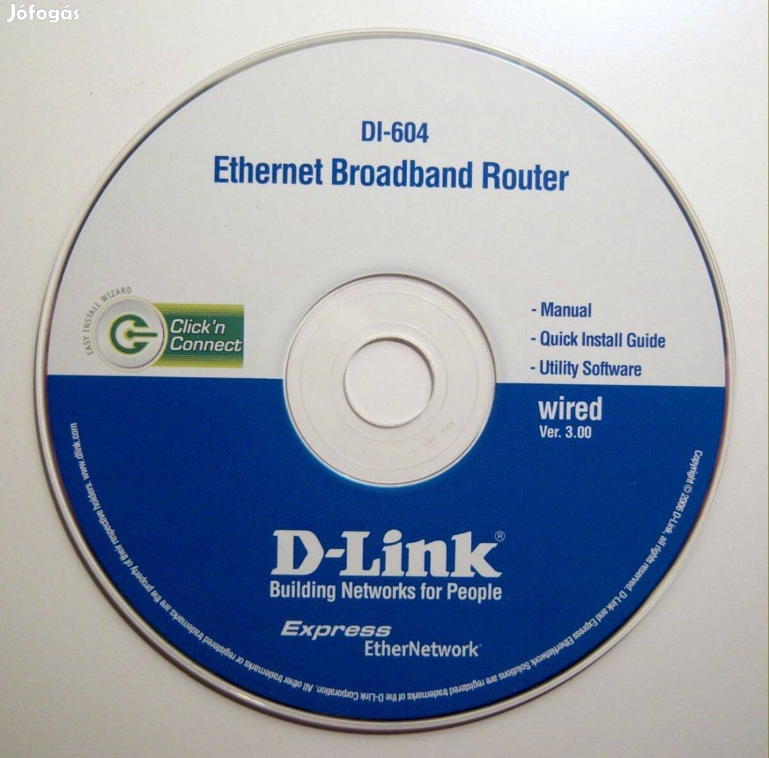 D-Link CD-ROM (DI-604) 2006 (Wired Ver. 3.00) jogtiszta