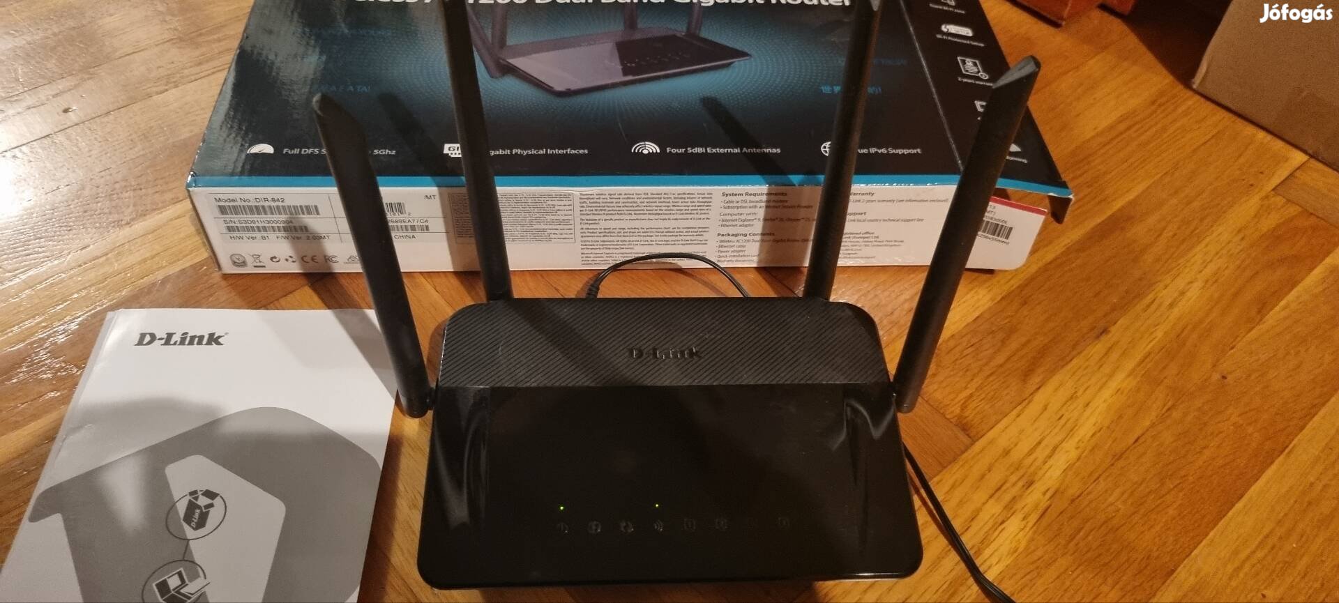D-Link DIR-842 kétsávos AC1200 vezeték nélküli router 