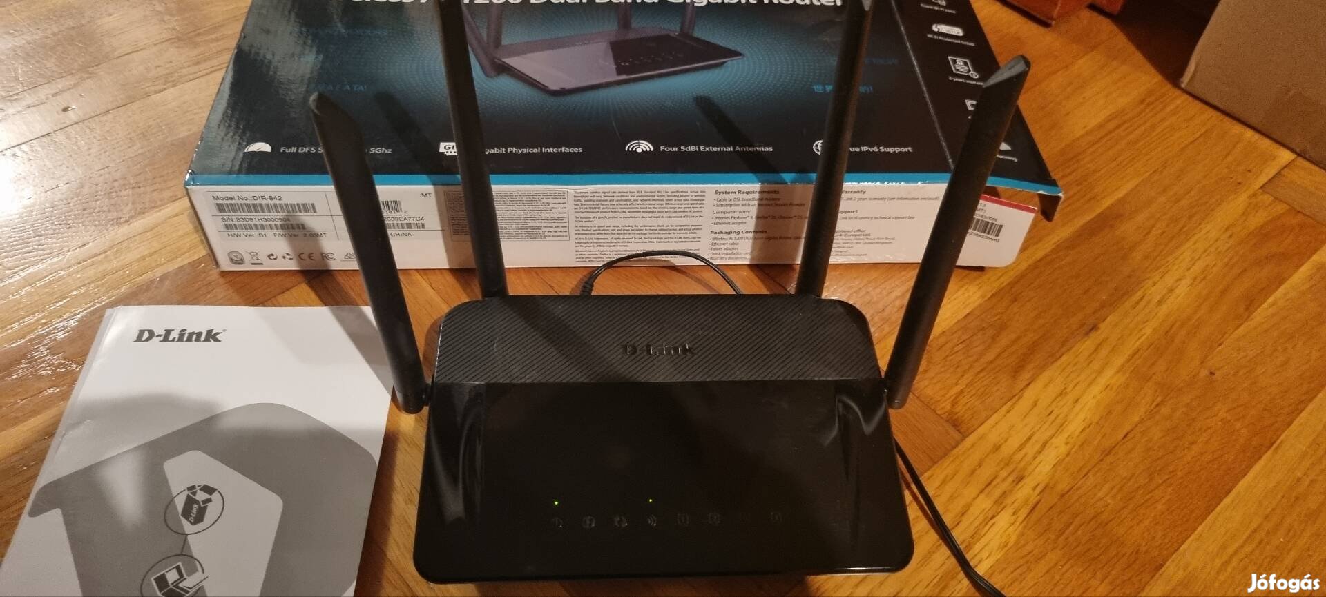 D-Link DIR-842 kétsávos AC1200 vezeték nélküli wifi router