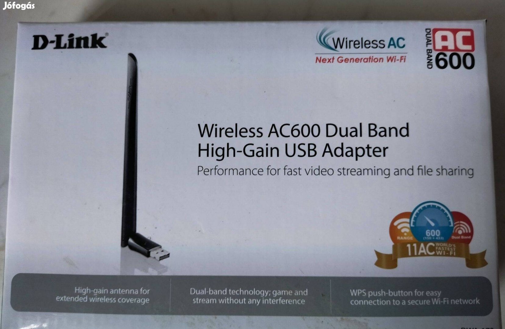 D-Link Dwa-172, AC600, USB vezeték nélküli adapter