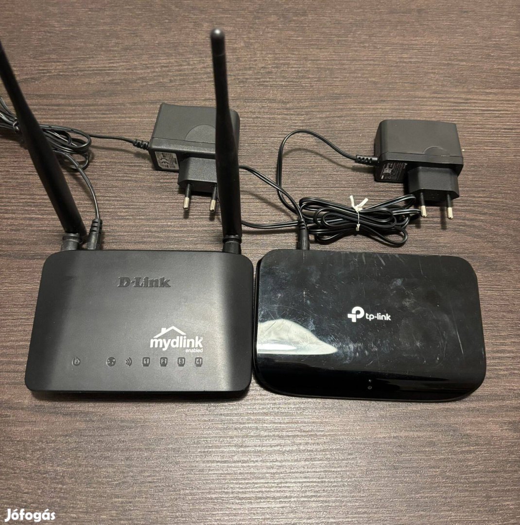 D-Link Router + TP-Link GB Switch Kacat áron