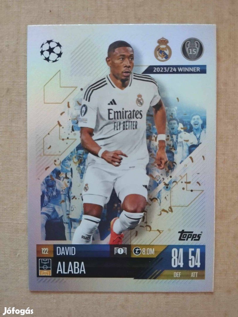 D. Alaba (Real Madrid) Match Attax Bajnokok Ligája 2024/25 kártya