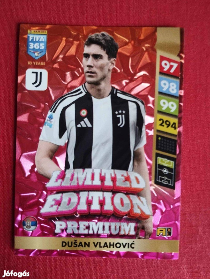 D. Vlahovic (Juventus) FIFA 365 2025 Prémium Limited edition kártya