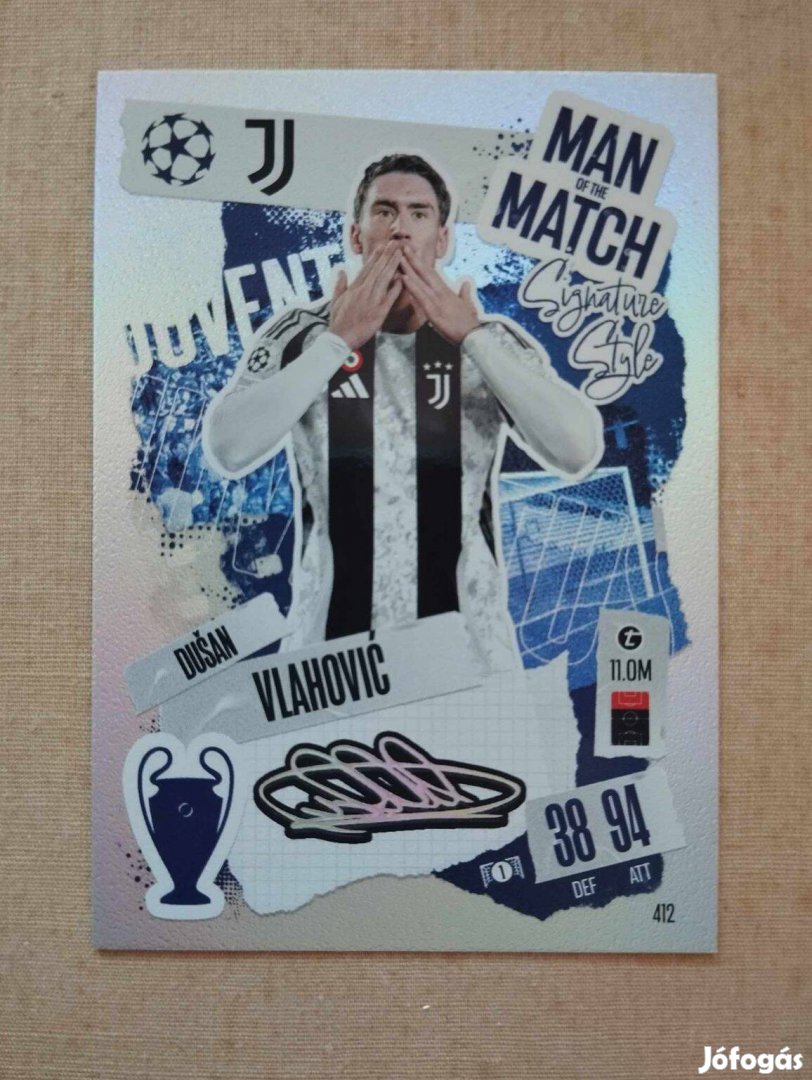 D. Vlahovic (Juventus) Man of the Match BL 2024/25 focis kártya