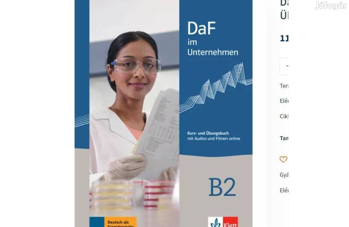DaF im Unternehmen B2, német tankönyv, középfok