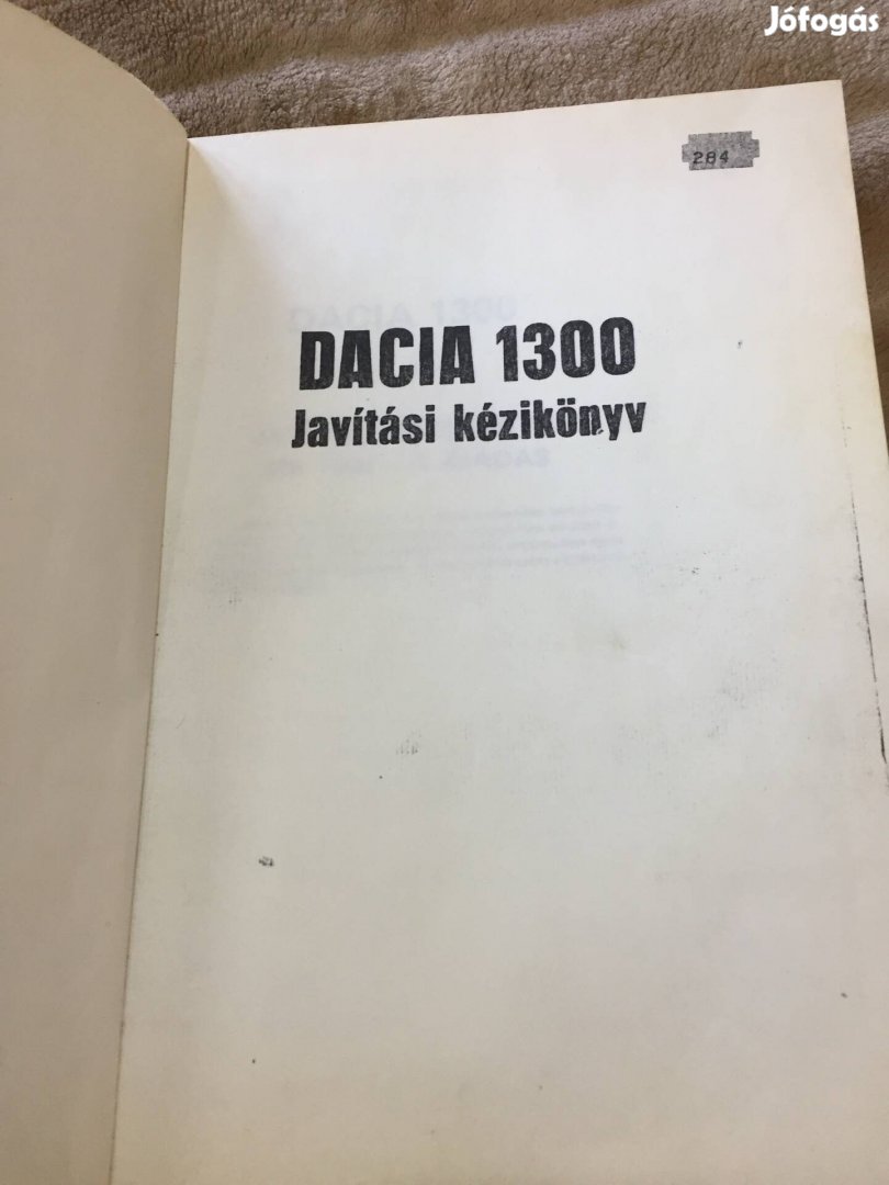 Dácia 1310 szervízkönyv