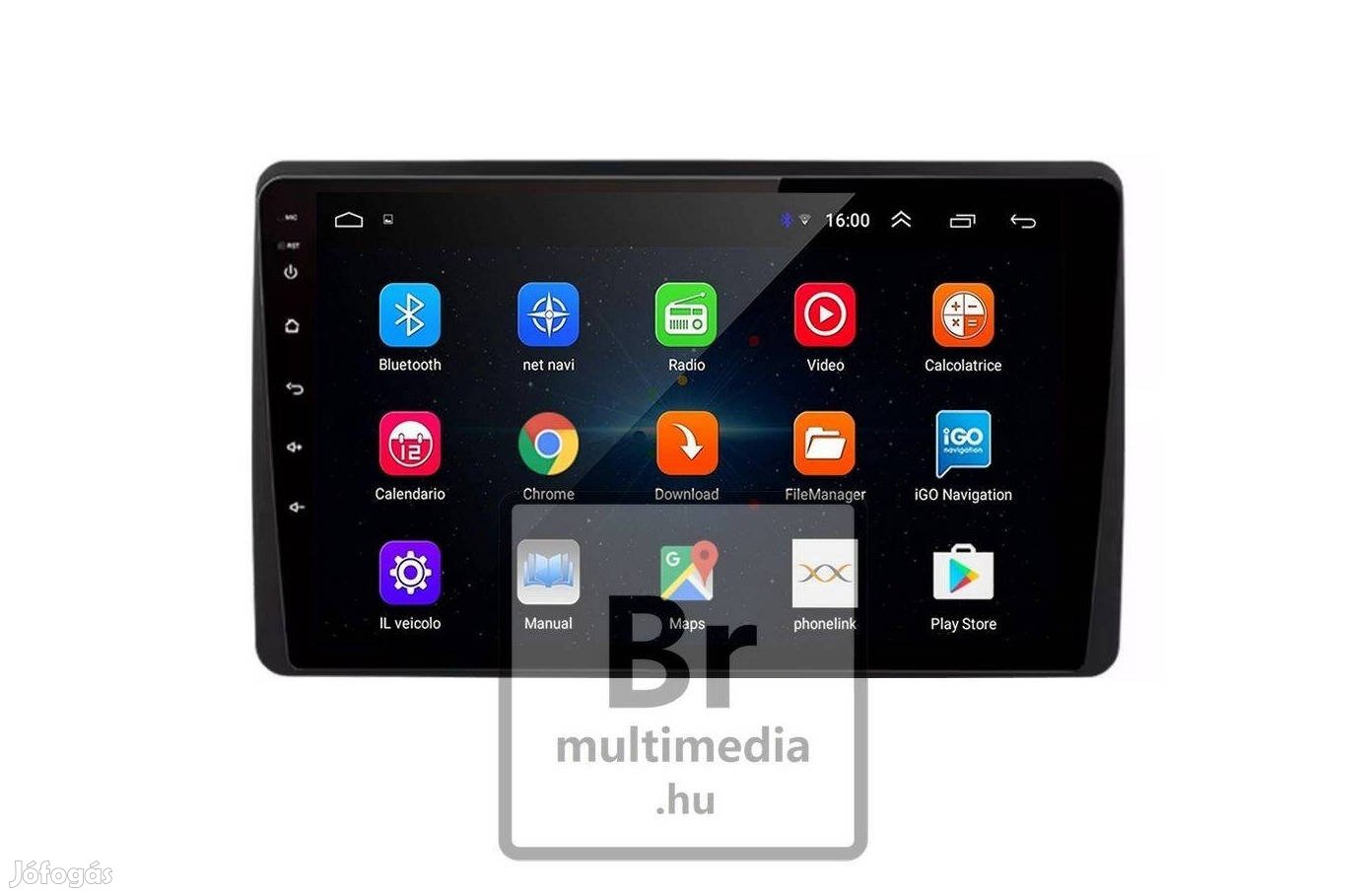 Dacia Duster Android Rádió Multimédia Navigáció Carplay 10" Kijelző