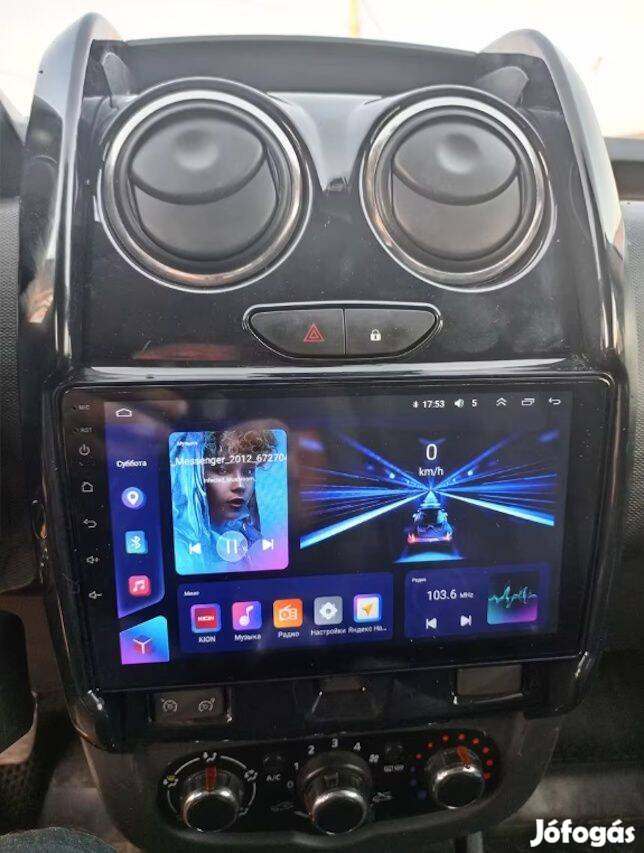 Dacia Duster Carplay Multimédia Android GPS Rádió Tolatókamerával
