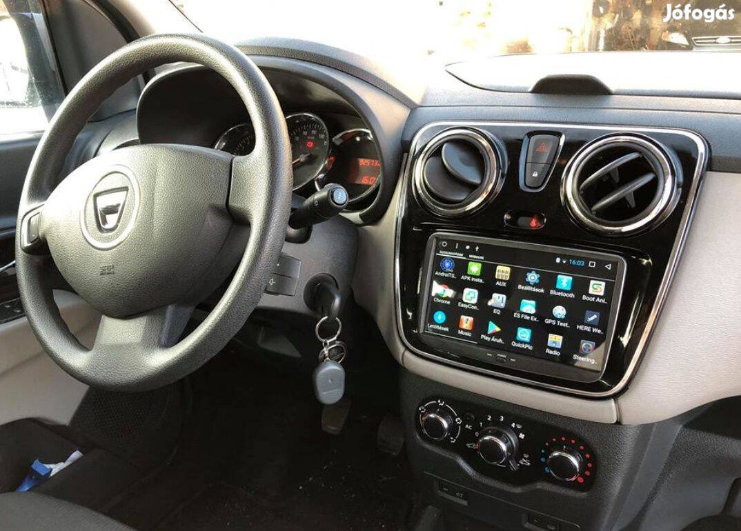 Dacia Multimédia Android GPS Carplay Rádió Tolatókamerával