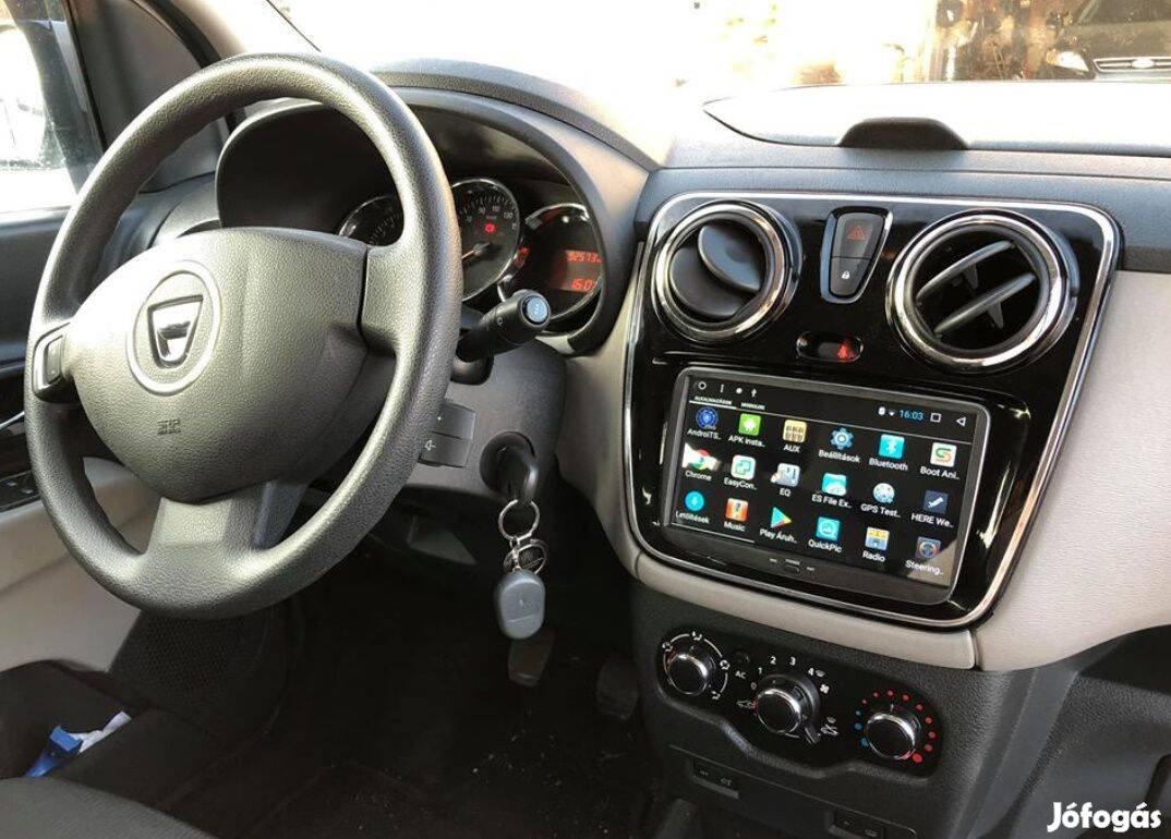 Dacia Multimédia Carplay Android GPS Rádió Tolatókamerával
