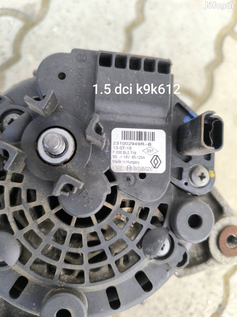 Dacia Renault 1.5 dci K9K generátor 30eft