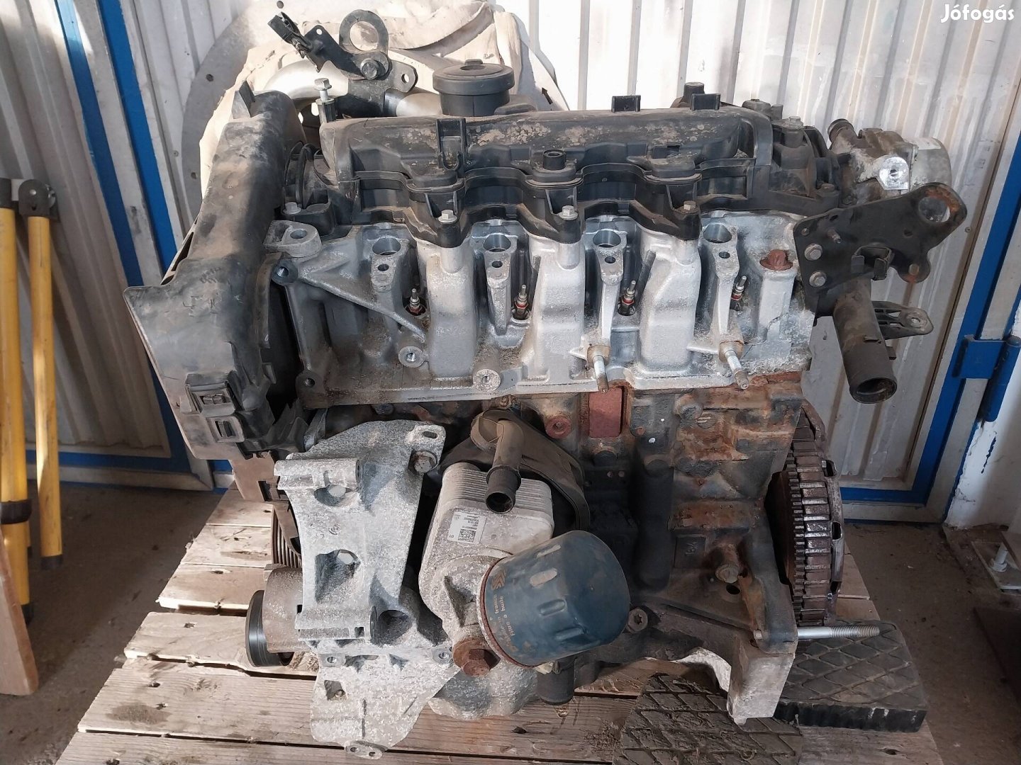 Dacia Sandero K9KC612 motor blokk csapágyas jó hengerfej 