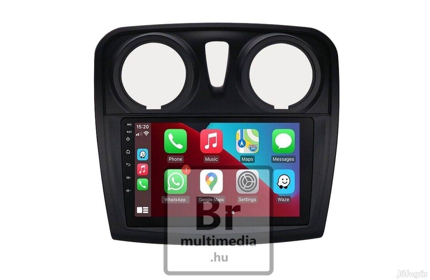 Dacia Sandero Logan Android Rádió Multimédia Navigáció Carplay Kijelző