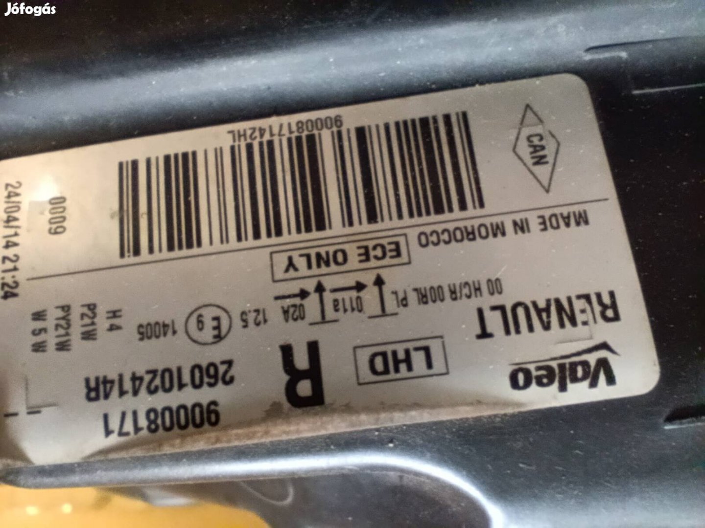 Dacia lodgy jobb lámpa