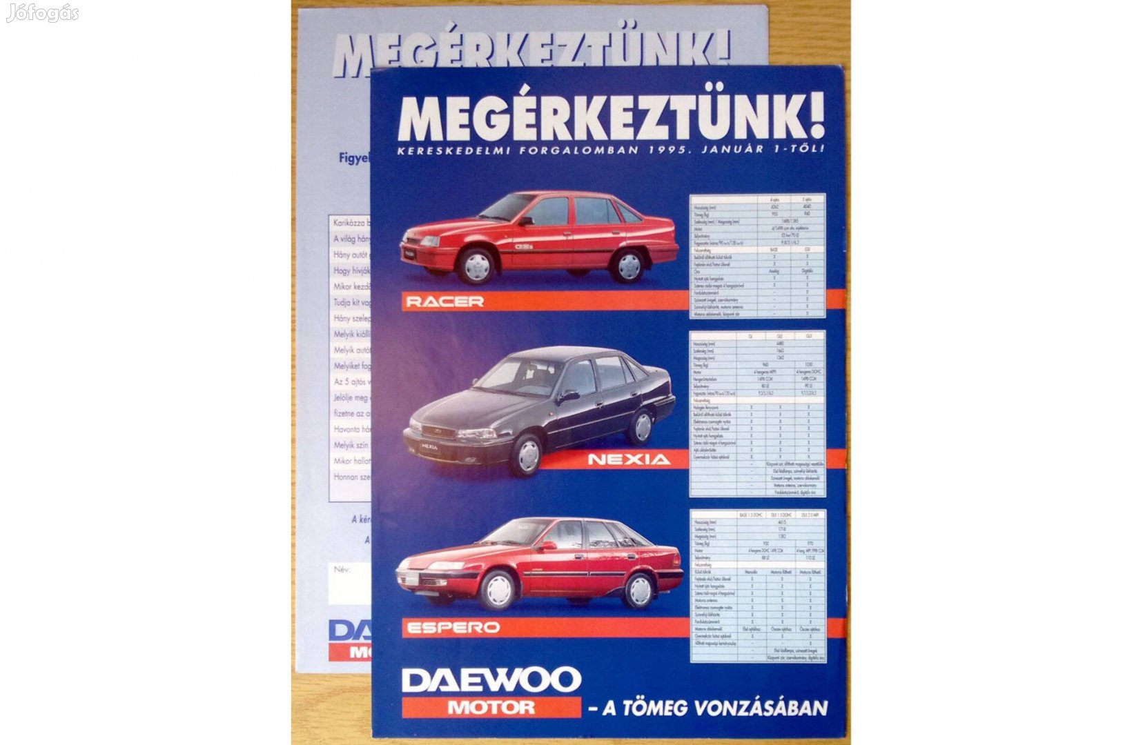 Daewoo 1994-es magyar prospektus