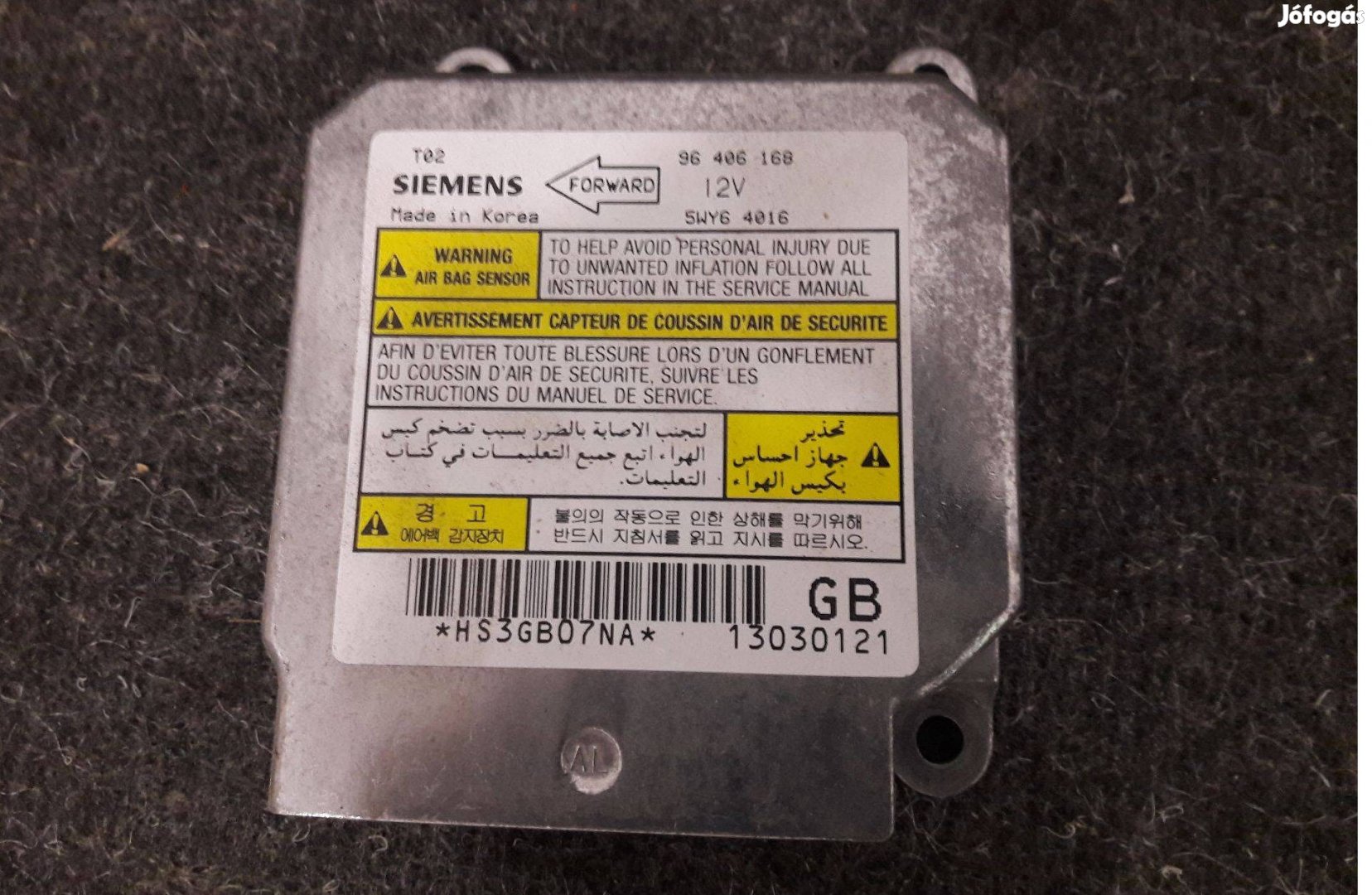 Daewoo Kalos légzsák elektronika