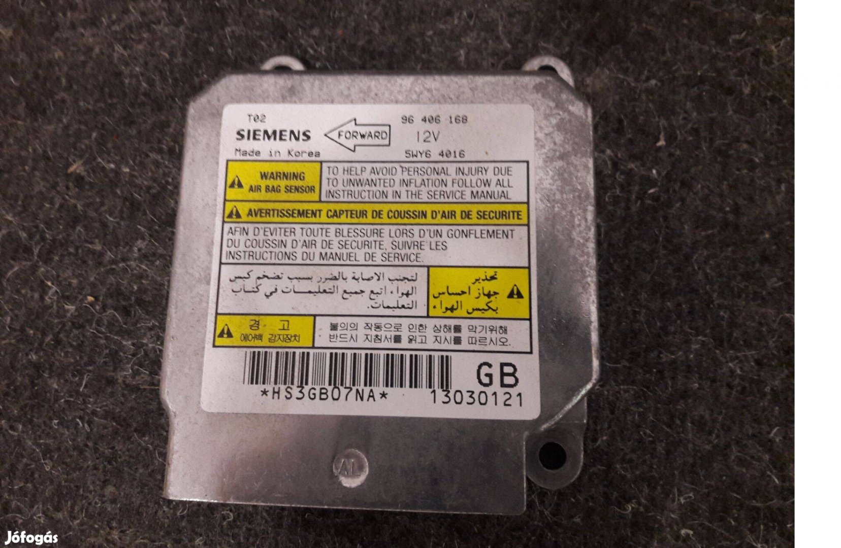 Daewoo Kalos légzsák elektronika egység