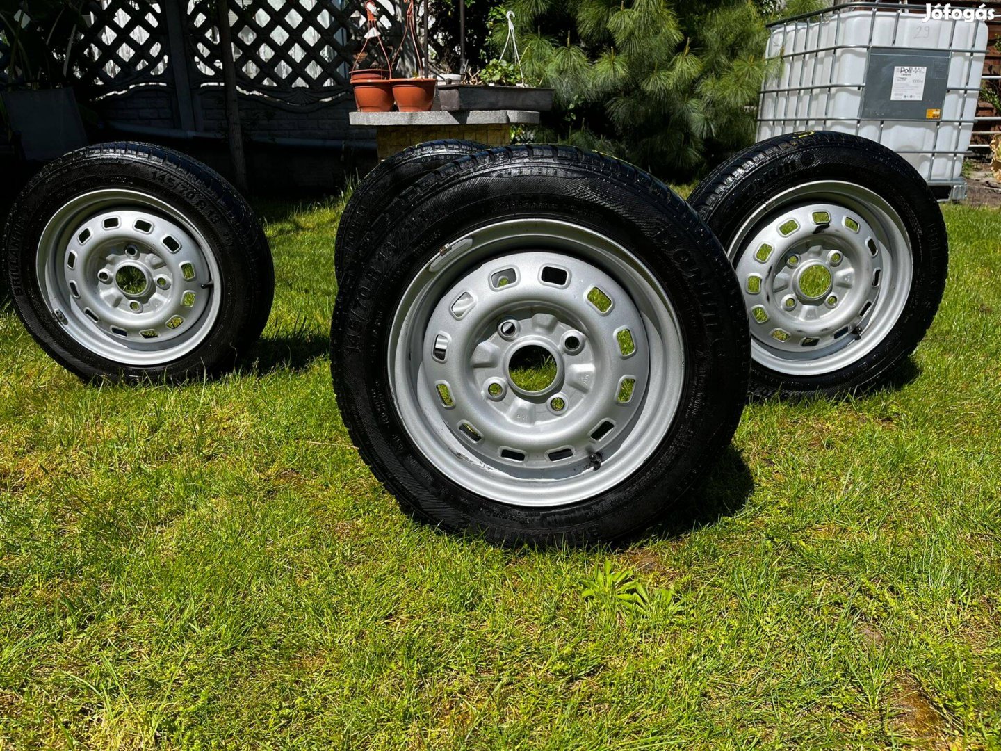Daewoo Matiz 4db gyári lemezfelni + gumi (4.5J x R13", ET45, 4x114,3)