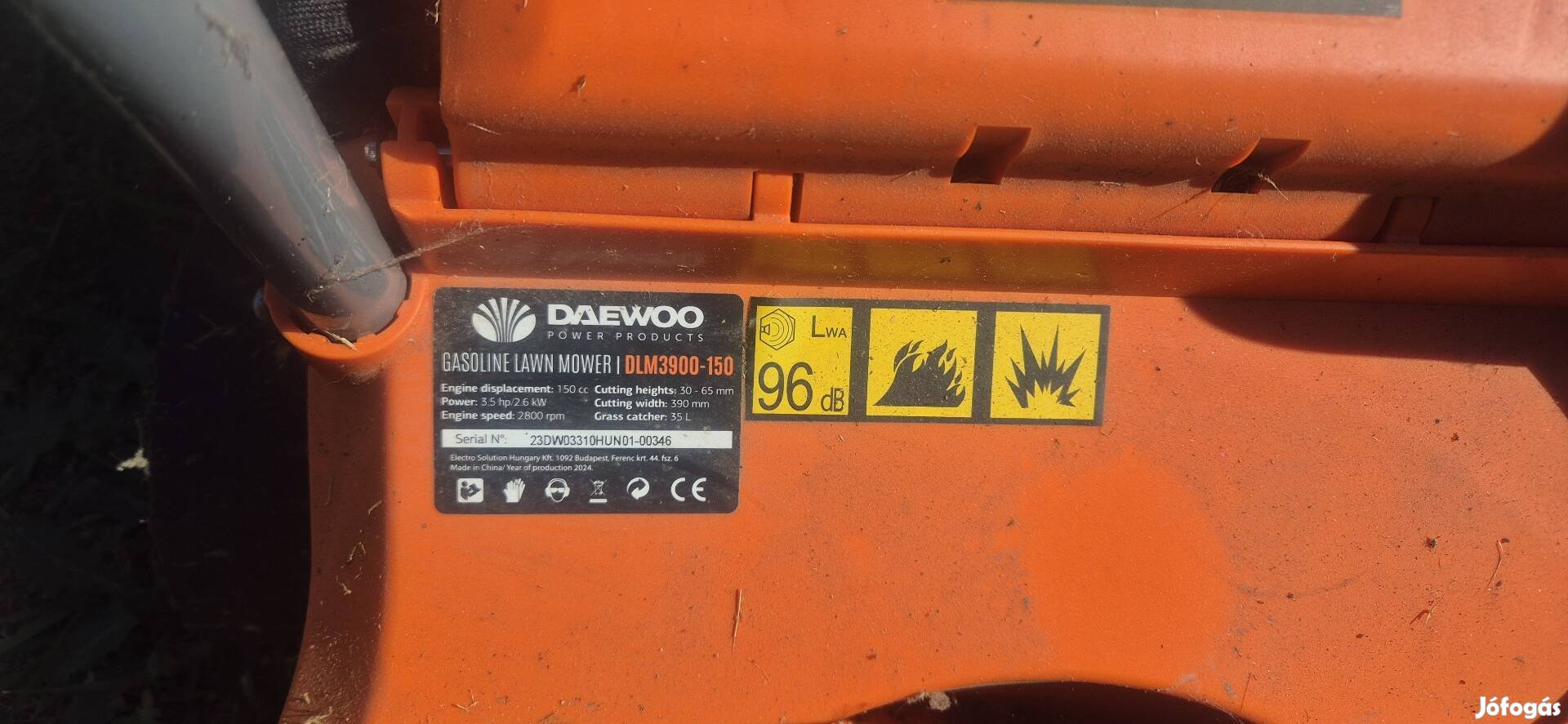 Daewoo benzines fűnyíró 150 cc