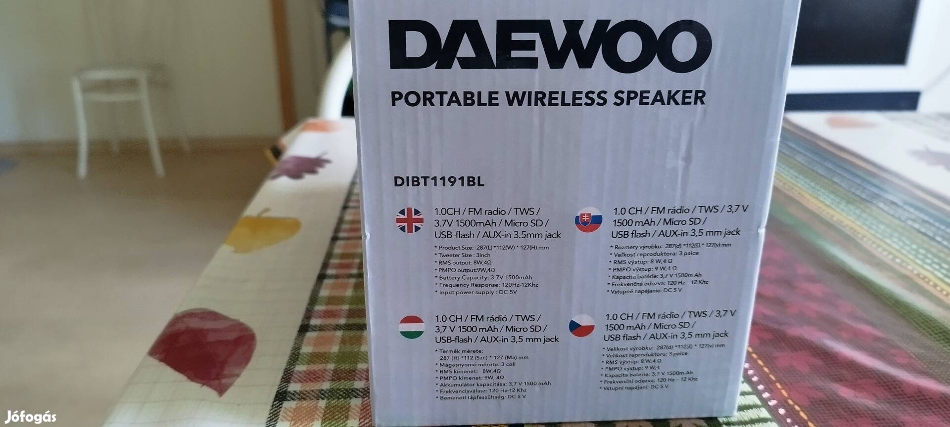 Daewoo hordozható Bluetooth lejátszó 