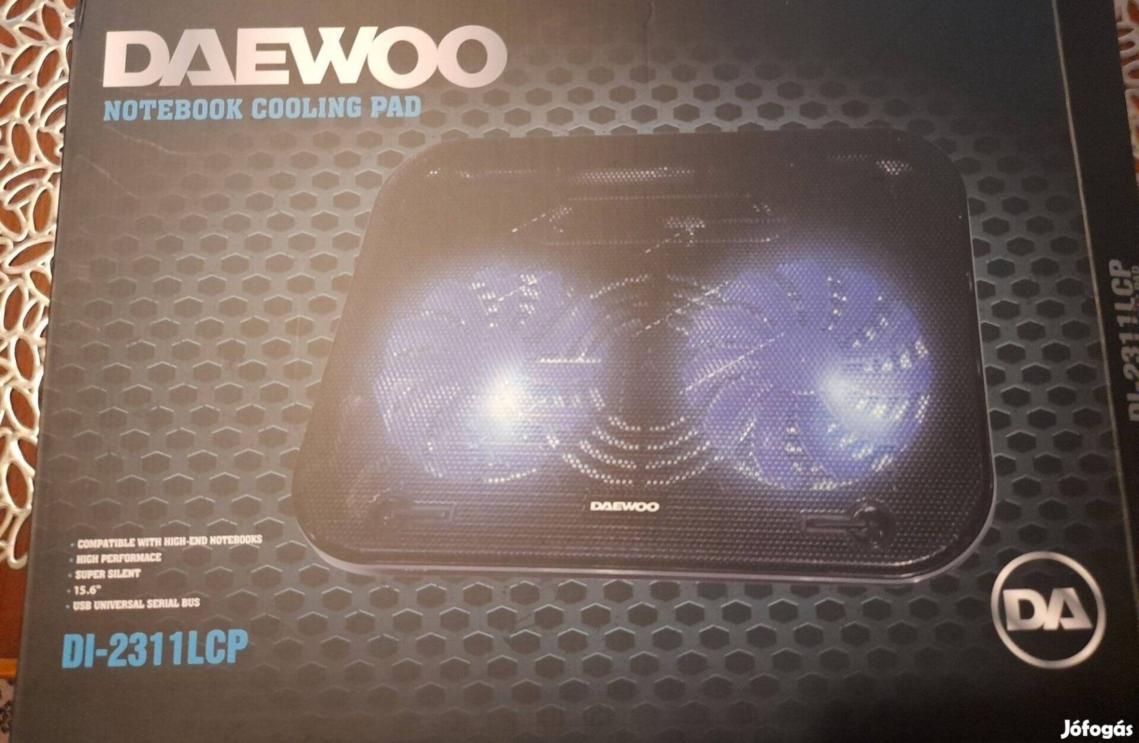 Daewoo hűtőventilátor laptophoz, ventilátoros laptop hűtő