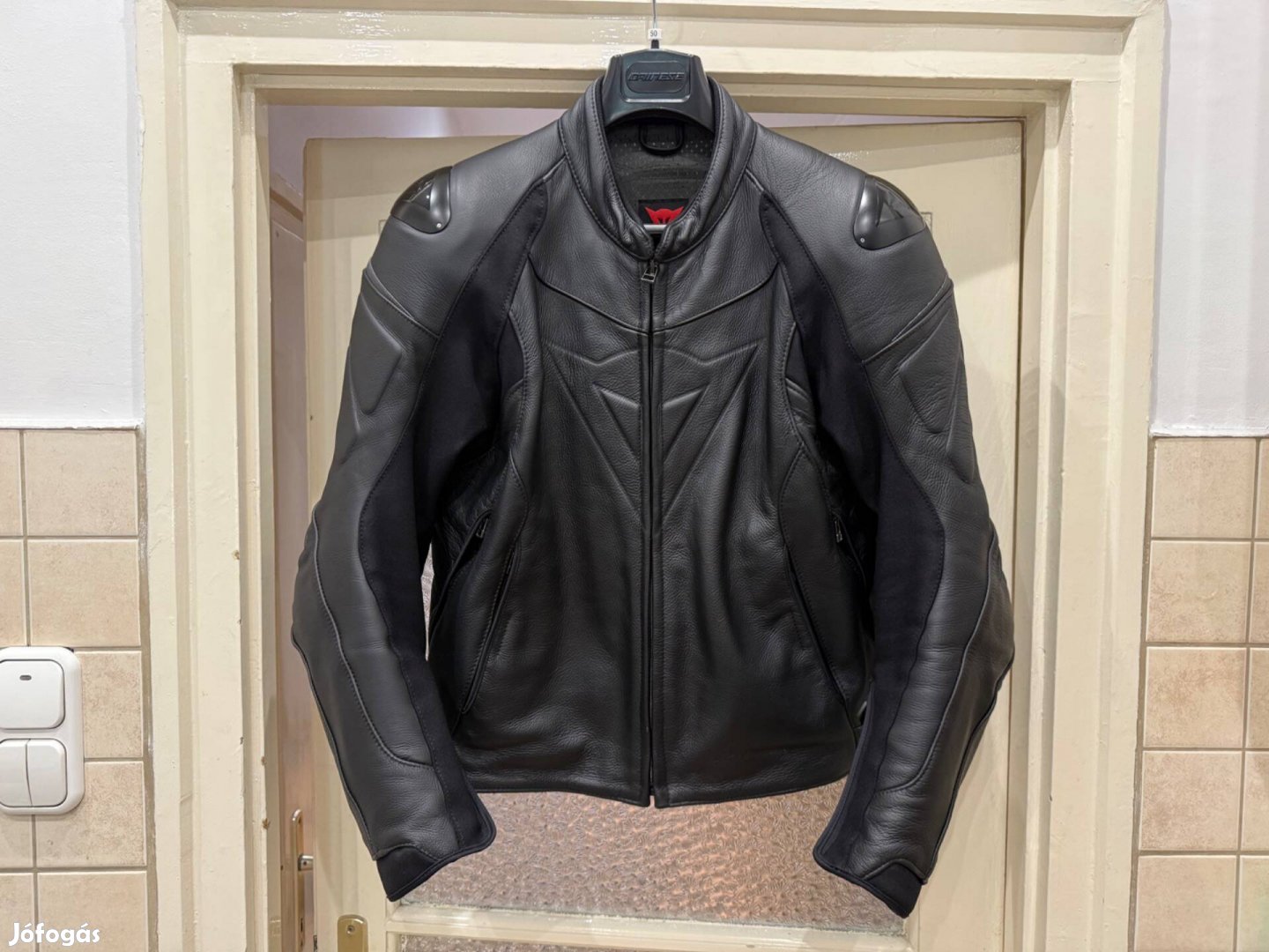 Dainese Fighter motoros bőrdzseki (full fekete, újszerű)