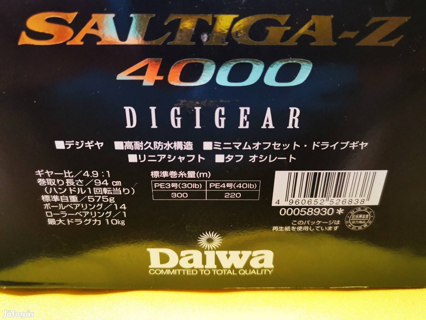 Daiwa Saltiga-Z 4000 nagyhalas új orsó eladó! 