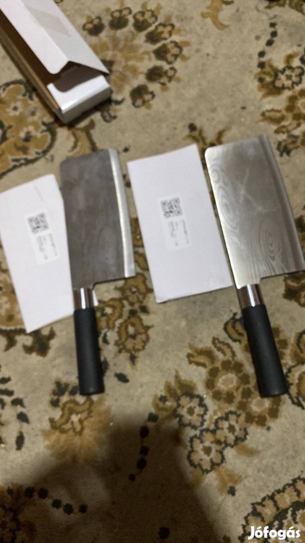 Damaszkuszi acél mintás konyhai bárd kés
