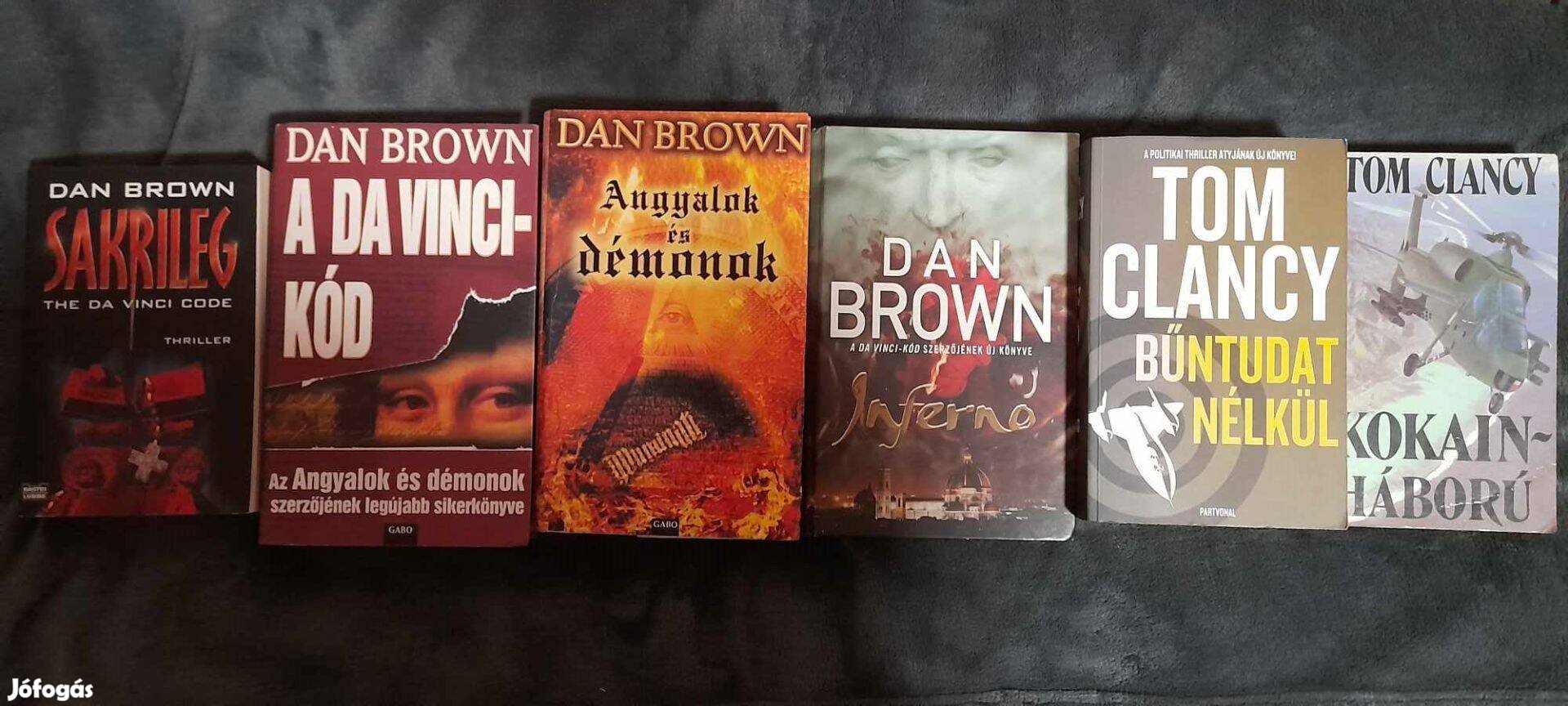 Dan Brown és Tom Clancy könyvek