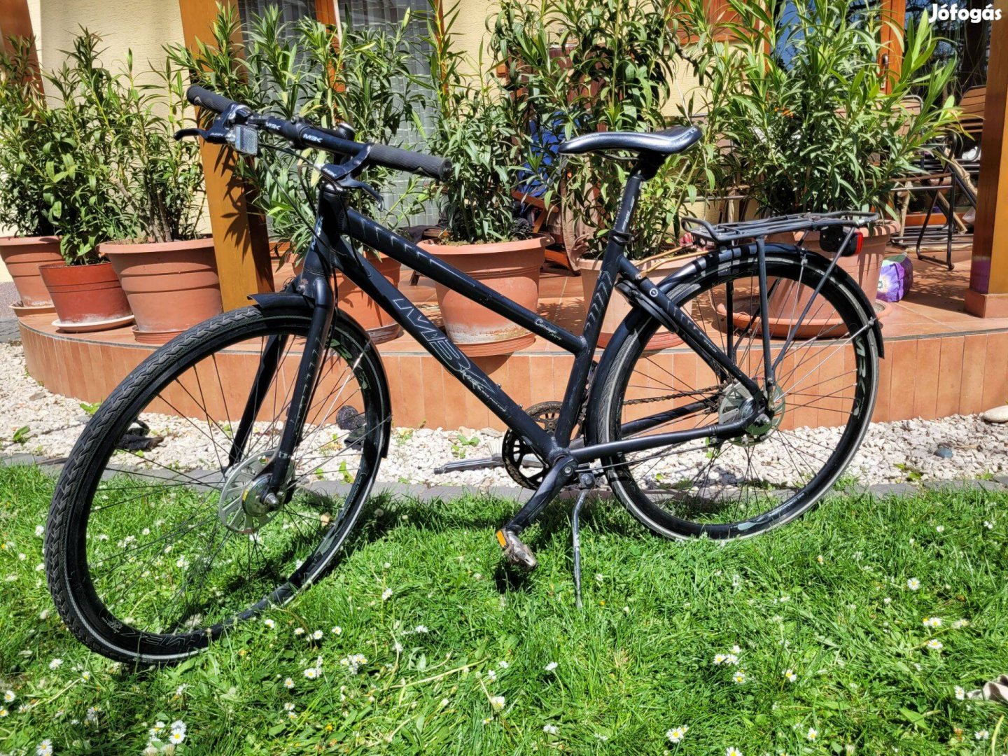 Dán MTB kerékpár: 7 seb. shimano agyváltó, dupla dobfék