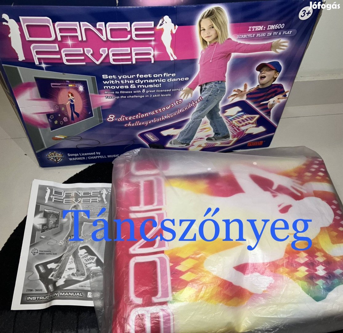 Dance Fever táncszőnyeg; gyerek mozgásfejlesztő játék