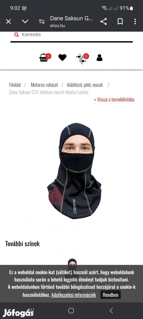 Dane Saksun Goretex motoros maszk eladó 