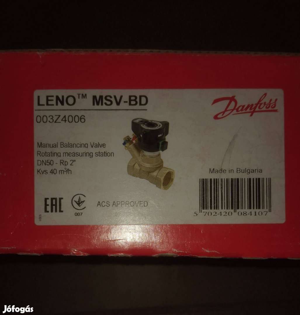 Danfoss 2"-os ferdeszelep