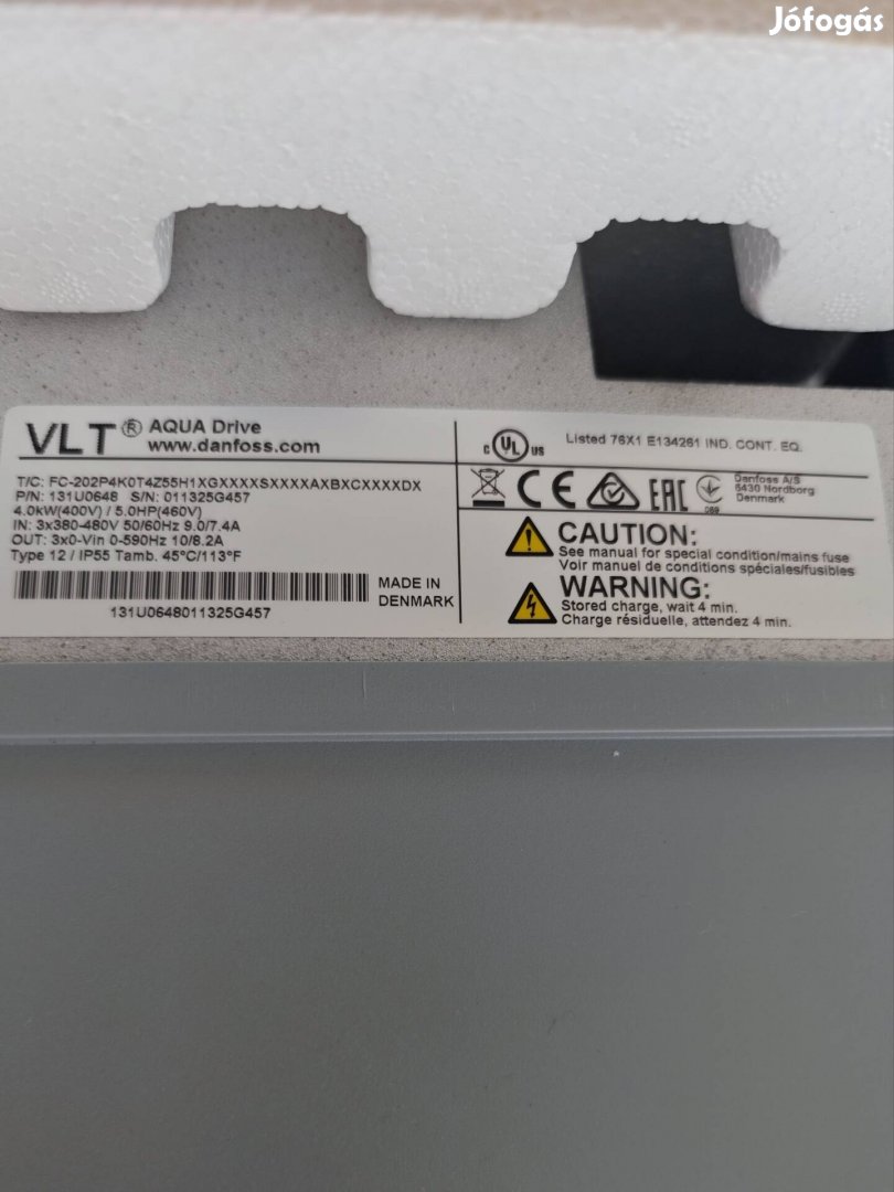 Danfoss VLT Aqua Driver Fc202 4kw frekvenciaváltó