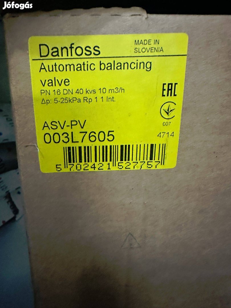 Danfoss beszabályozó szelep