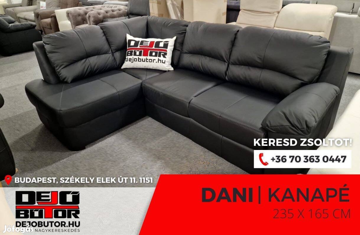 Dani kanapé ülőgarnitúra valódi bőr 235x165 cm ágyazható