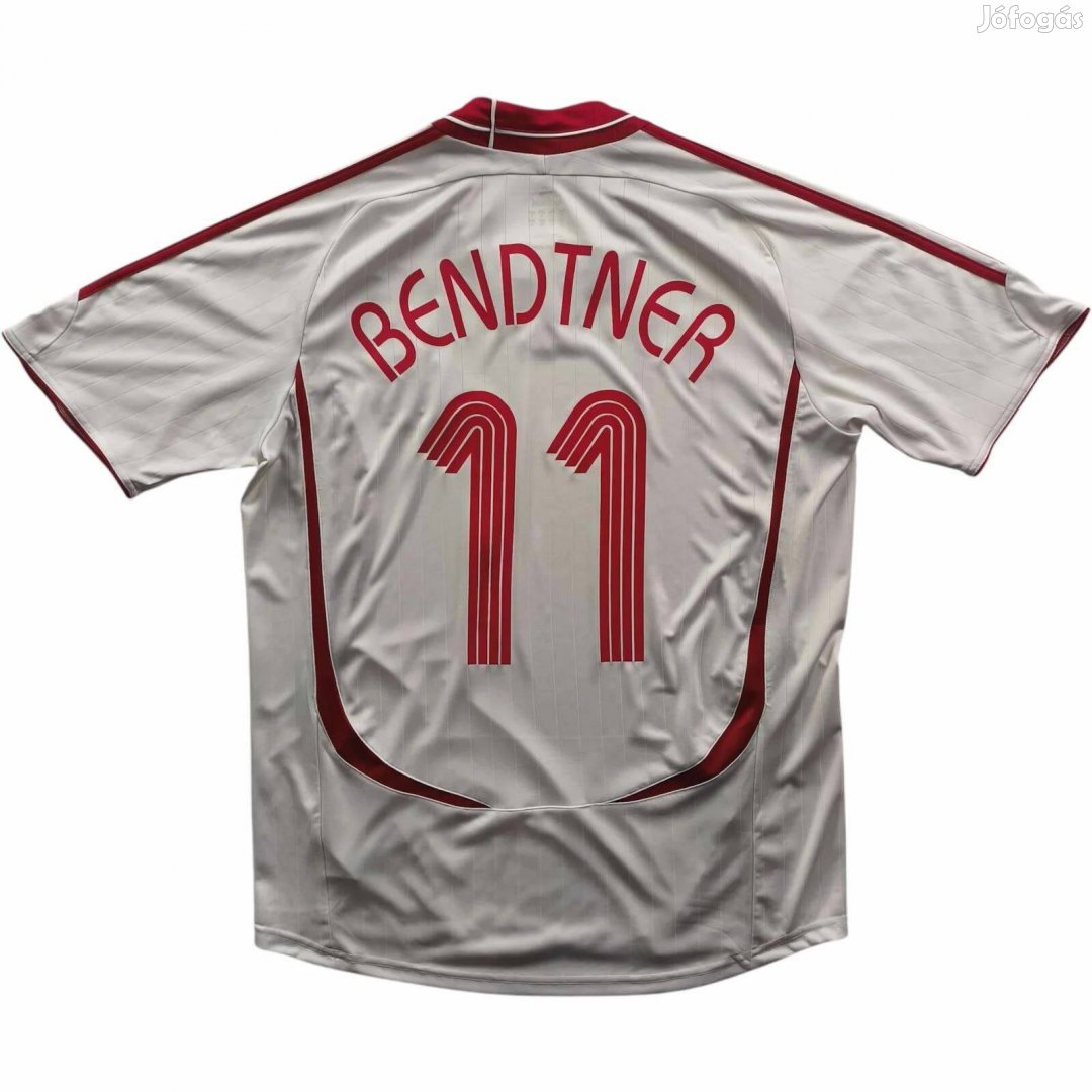 Dánia 2006-08 Adidas vendég Nicklas Bendtner foci mez L-es