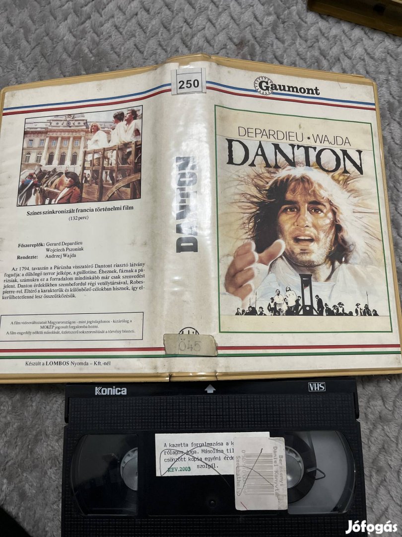 Danton vhs nagytok mokép Depardieu