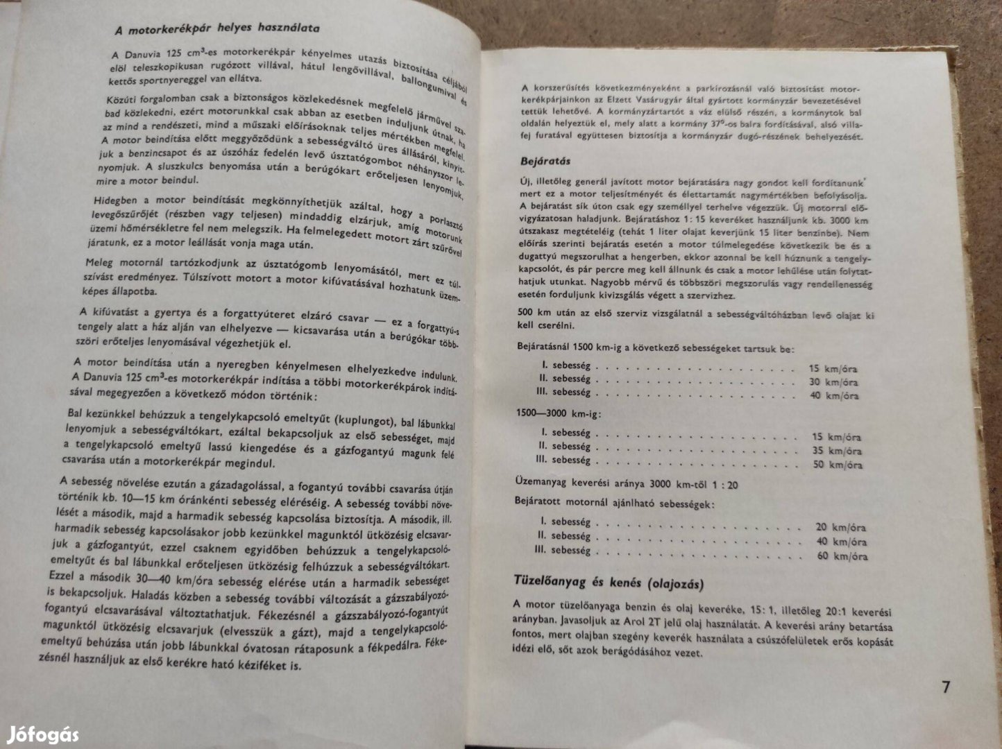 Danuvia 125 kezelési és alkatrészkatalógus