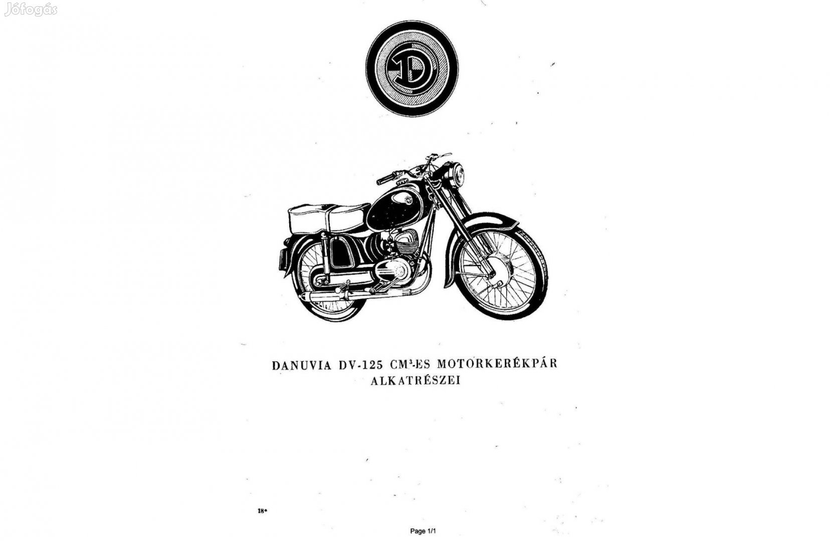 Danuvia DV-125 alkatrész katalógus ( Magyar )(14.)