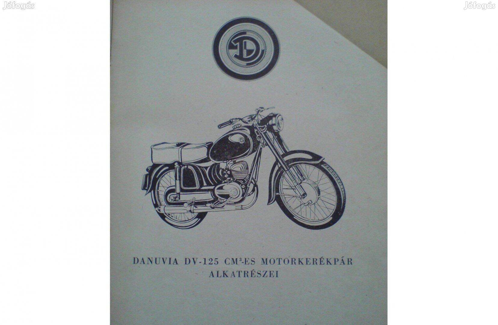Danuvia DV 125 ös motorkerékpár alkatrész katalógus