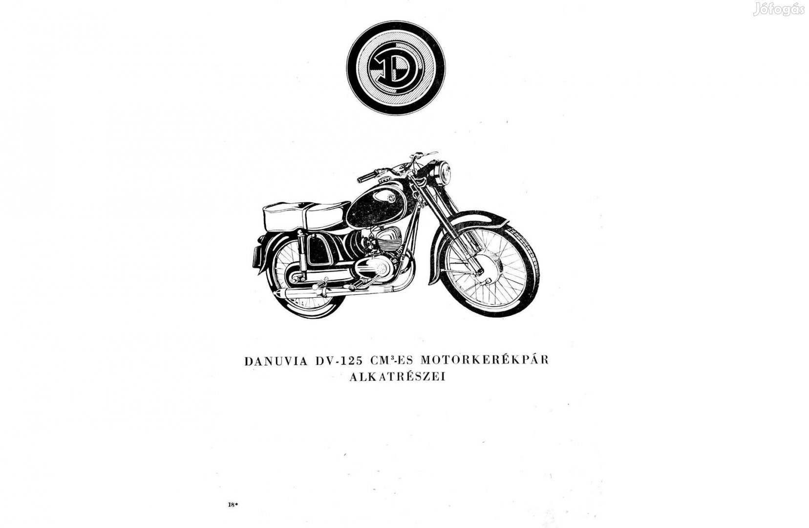 Danuvia DV 125 ös motorkerékpár alkatrész katalógus