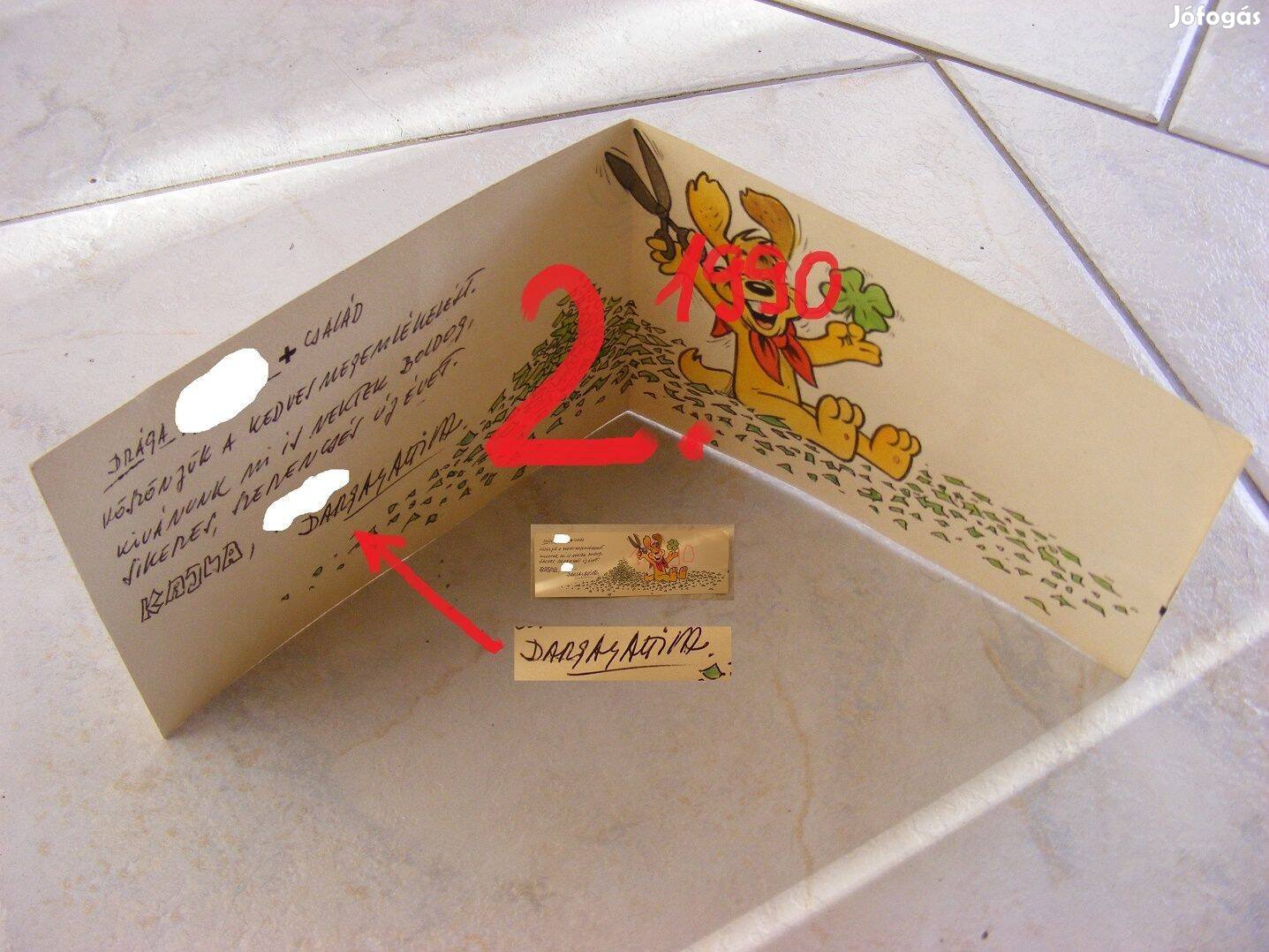 Dargay Attila köszöntő kártya nagybátyámnak Vuk,Szaffi stb