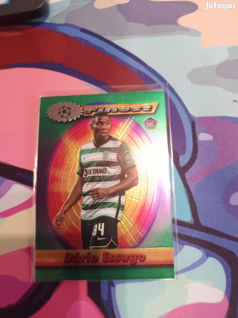 Dario Essugo Topps Finest rookie focis kártya Sporting