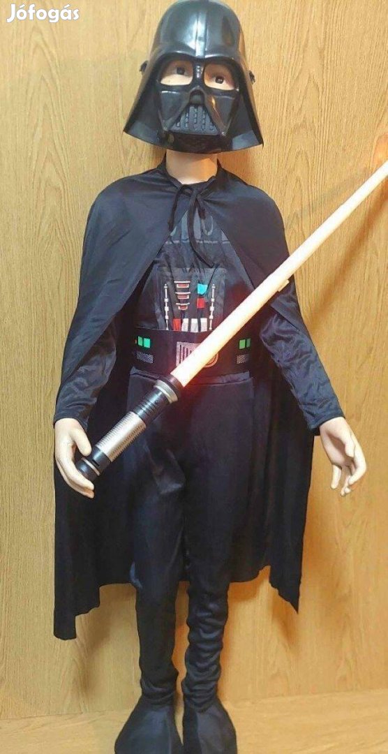 Darth Vader teljes jelmez szett fénykarddal gyerekeknek farsangra S-Es