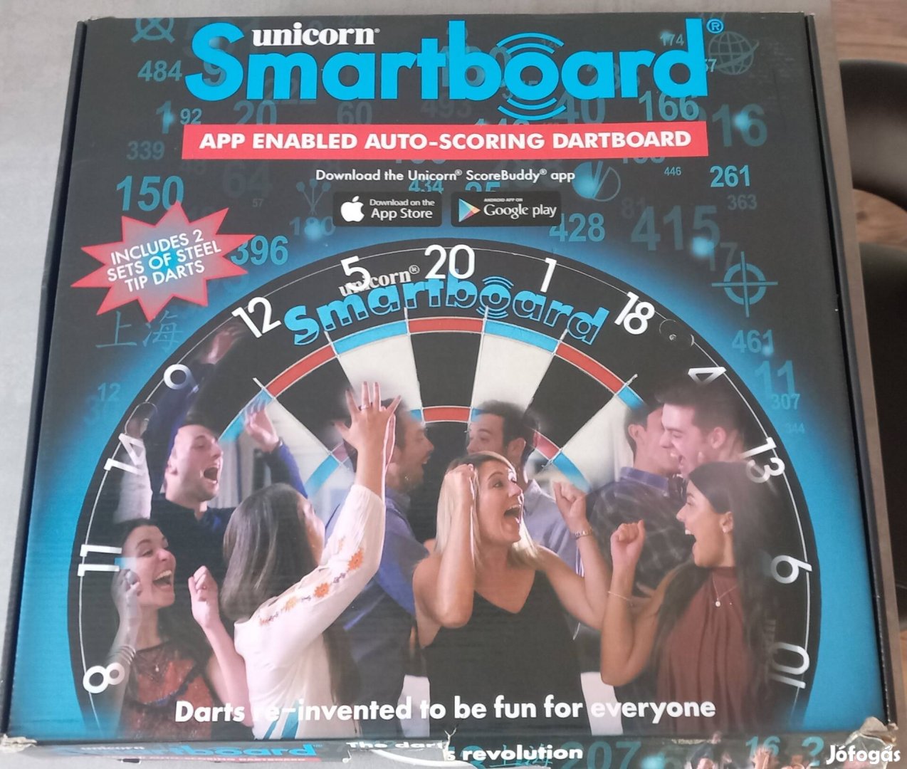 Darts smartboard unicorn, app-al számláló darts tábla