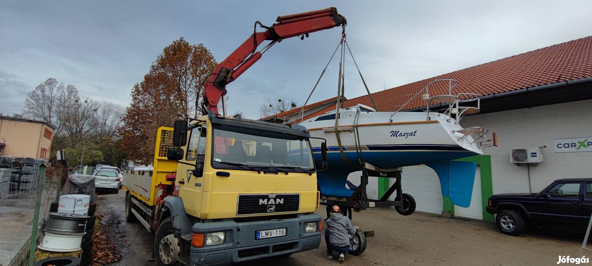 Daruzás darus fuvarozás kcr-es autó