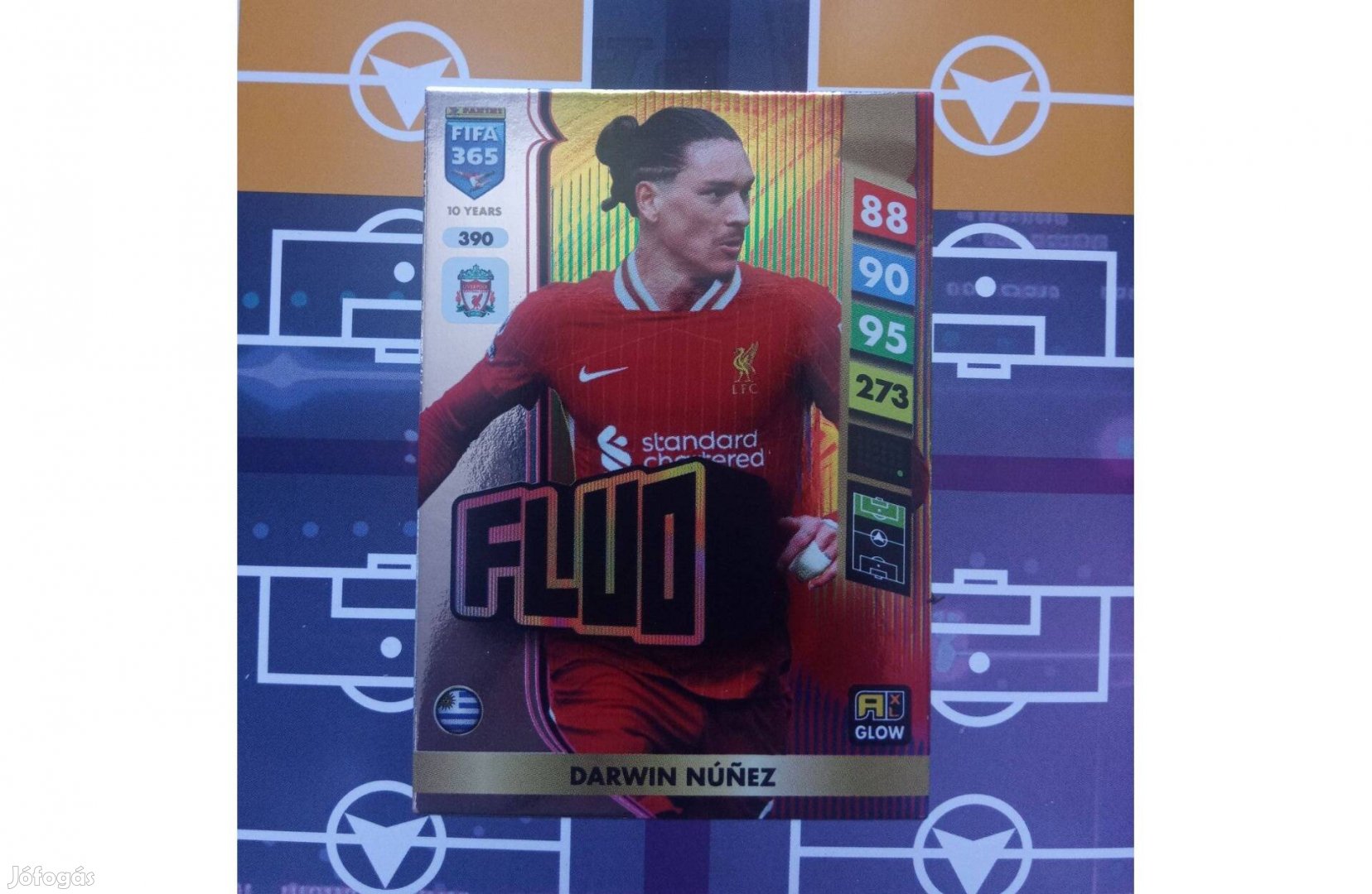 Darwin Núnez (Liverpool) Panini Fifa 365 2025 Fluo kártya